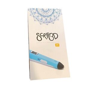 SCRIBD3 P1 3D Printing Pen Blue LCD Screen Speed Temp Adjustable for Kids Adults